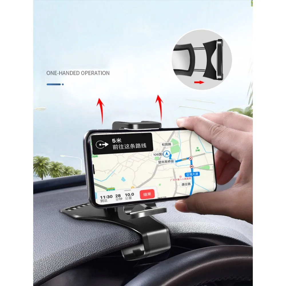 3 in 1 Car GPS Smartphone Holder: Dashboard / Visor Clamp   AC Grid Clip for LG D227 L III L50 Sporty TV Dual - Black