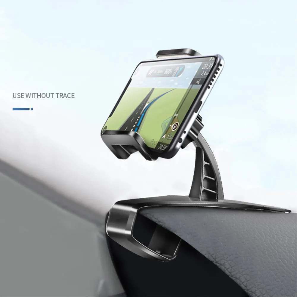 3 in 1 Car GPS Smartphone Holder: Dashboard / Visor Clamp   AC Grid Clip for LG D227 L III L50 Sporty TV Dual - Black