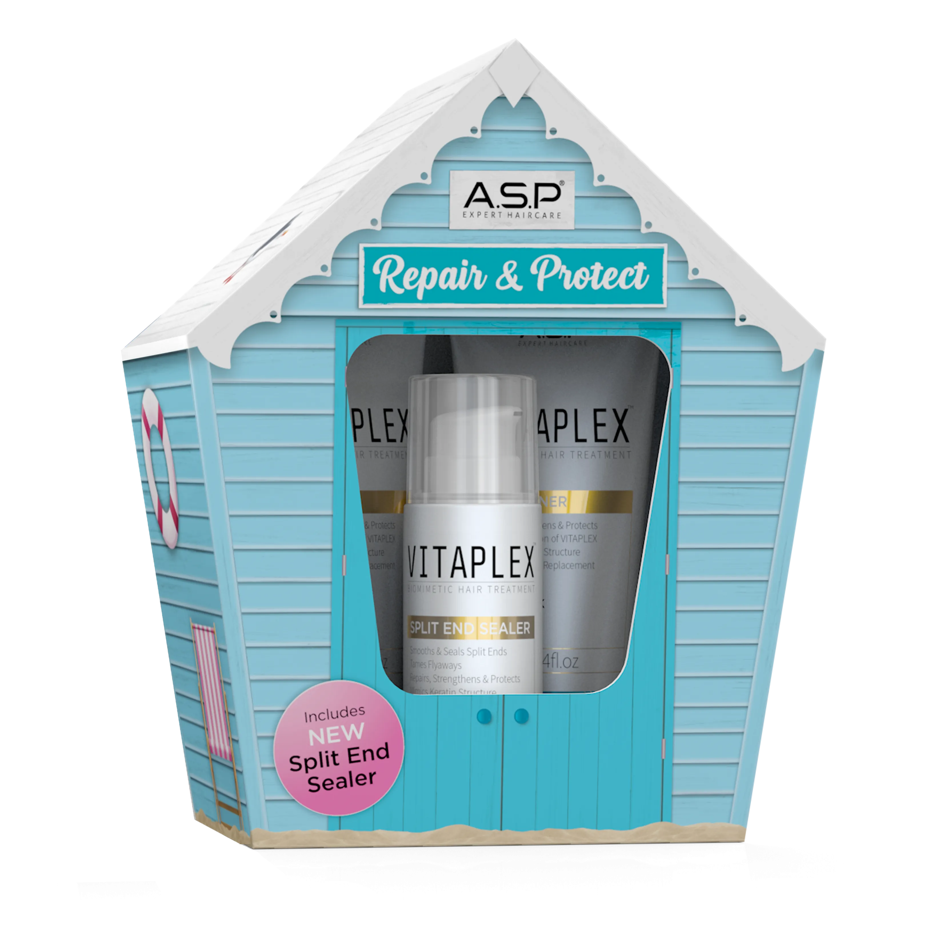 A.S.P Affinage - Vitaplex Repair & Protect Beach Hut Shampoo, Conditioner & Split End Sealer