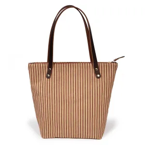 Barn Red Ticking Stripe Portfolio Tote