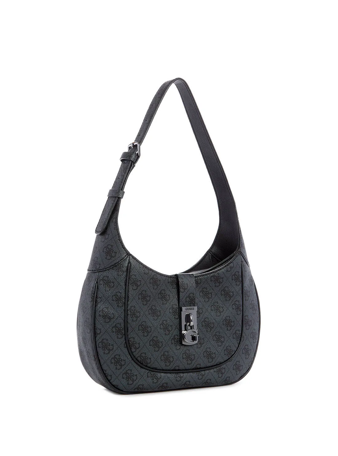 Black Logo Maimie Hobo Bag