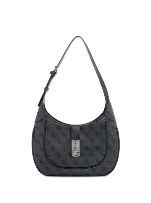Black Logo Maimie Hobo Bag