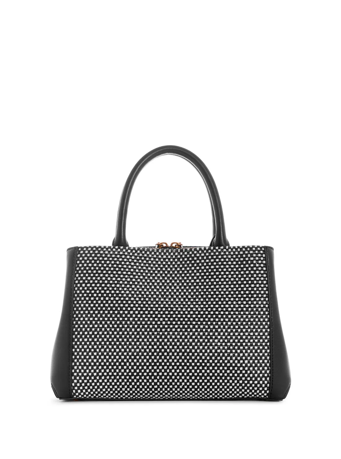 Black Raffia Izzy Small Girlfriend Satchel