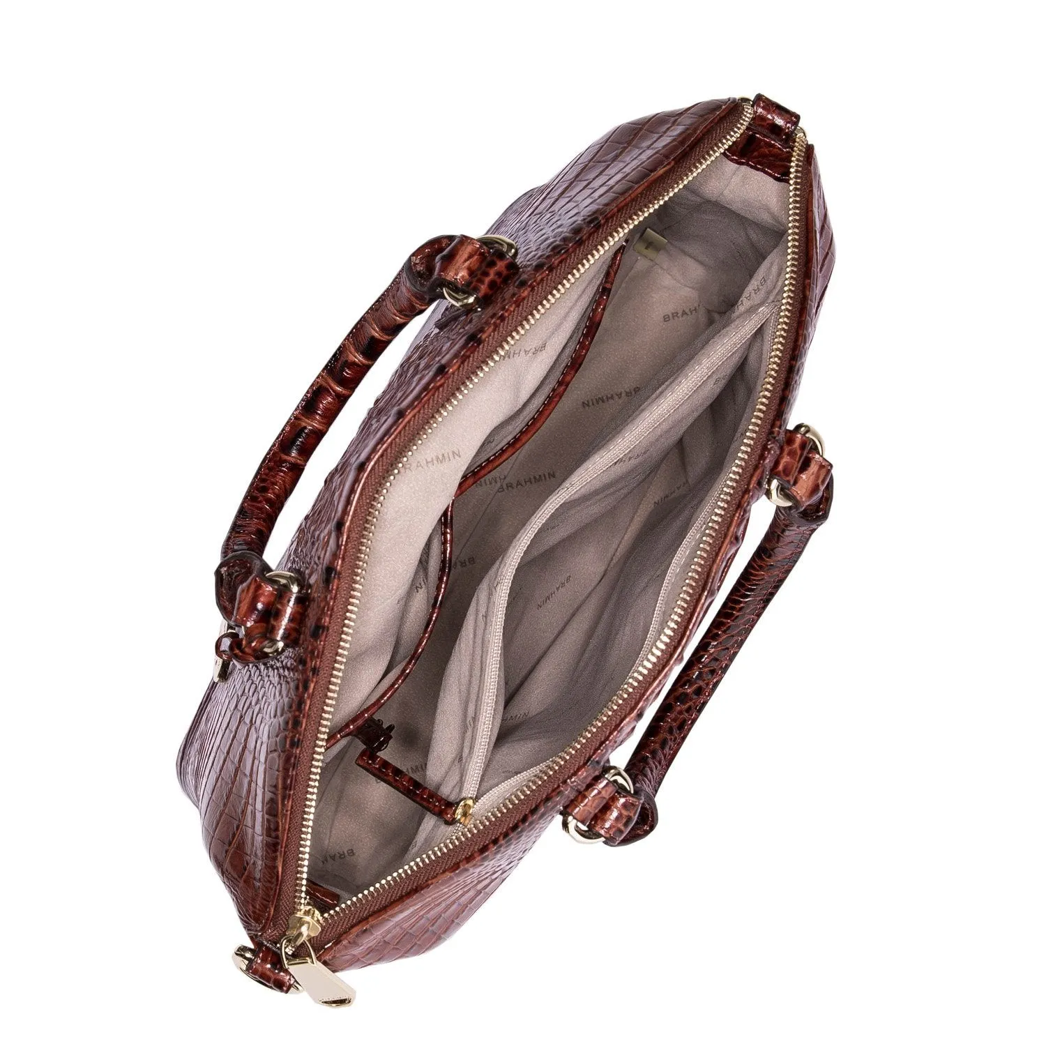 Brahmin Large Duxbury Satchel - Pecan Melbourne