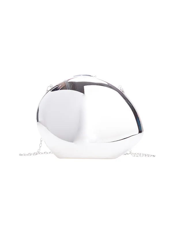 Chains Geometric Solid Color Satchels Crossbody Bags