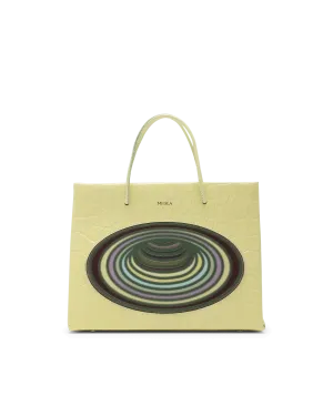 Hanna Croc Calfskin Tote Bag