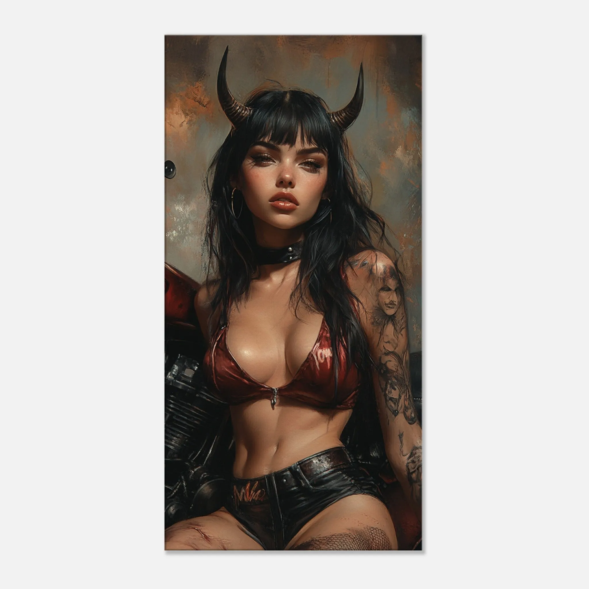 Heaven's Vixen - RED - Canvas 50x100 cm