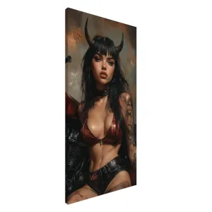 Heaven's Vixen - RED - Canvas 50x100 cm
