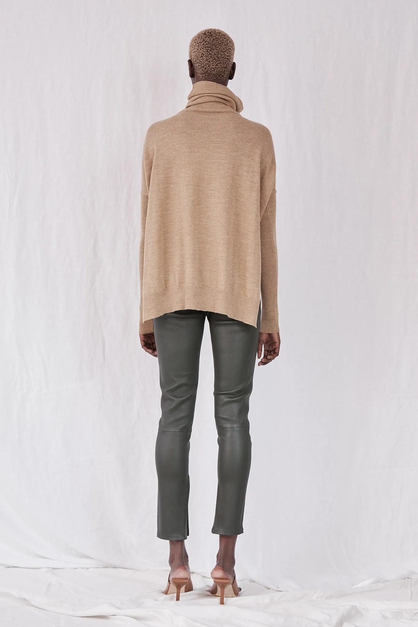 Houston High Rise Legging Deep Depths Stretch Leather - SAMPLE