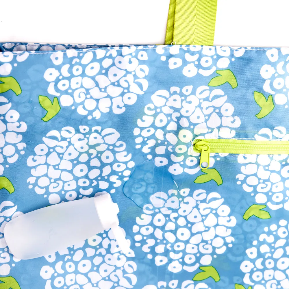 Hydrangea Splash Proof Beach Bag