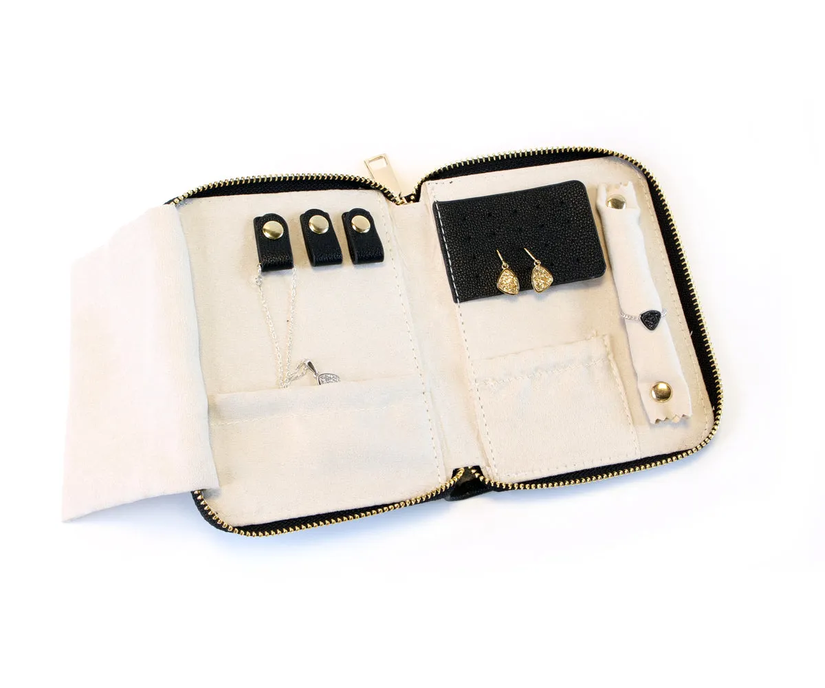 Jewelry Travel Folder Black