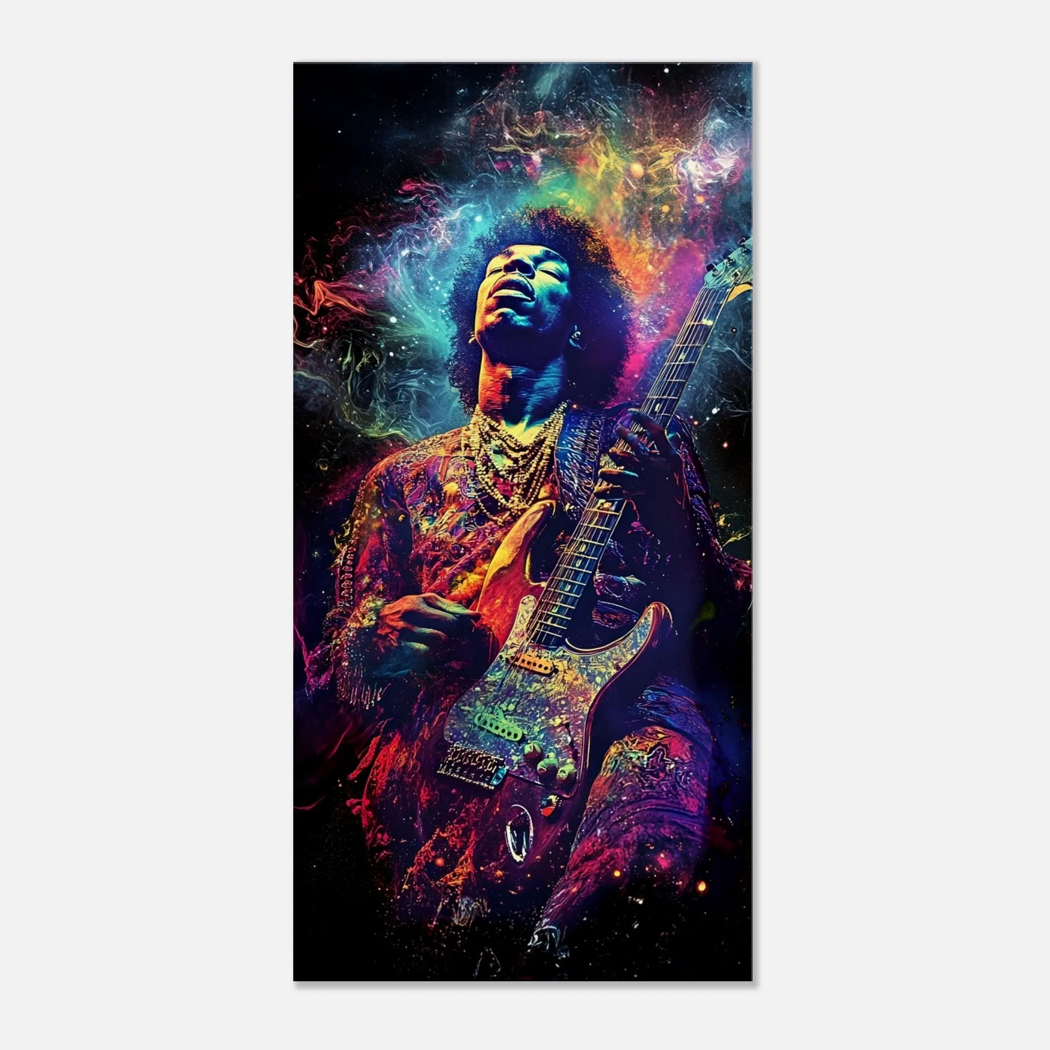 Jimi Hendrix Psychodelic - Canvas 50x100 cm
