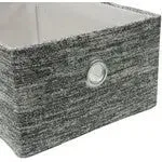 JVL Grey Fabric Household Storage Basket - Small, Medium, Large