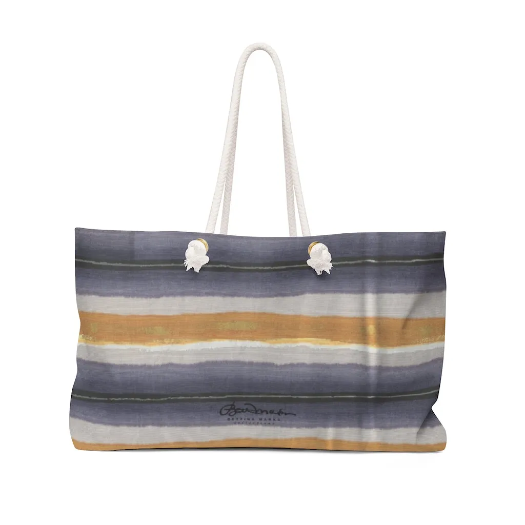 Menswear DenimStripe Weekender Bag