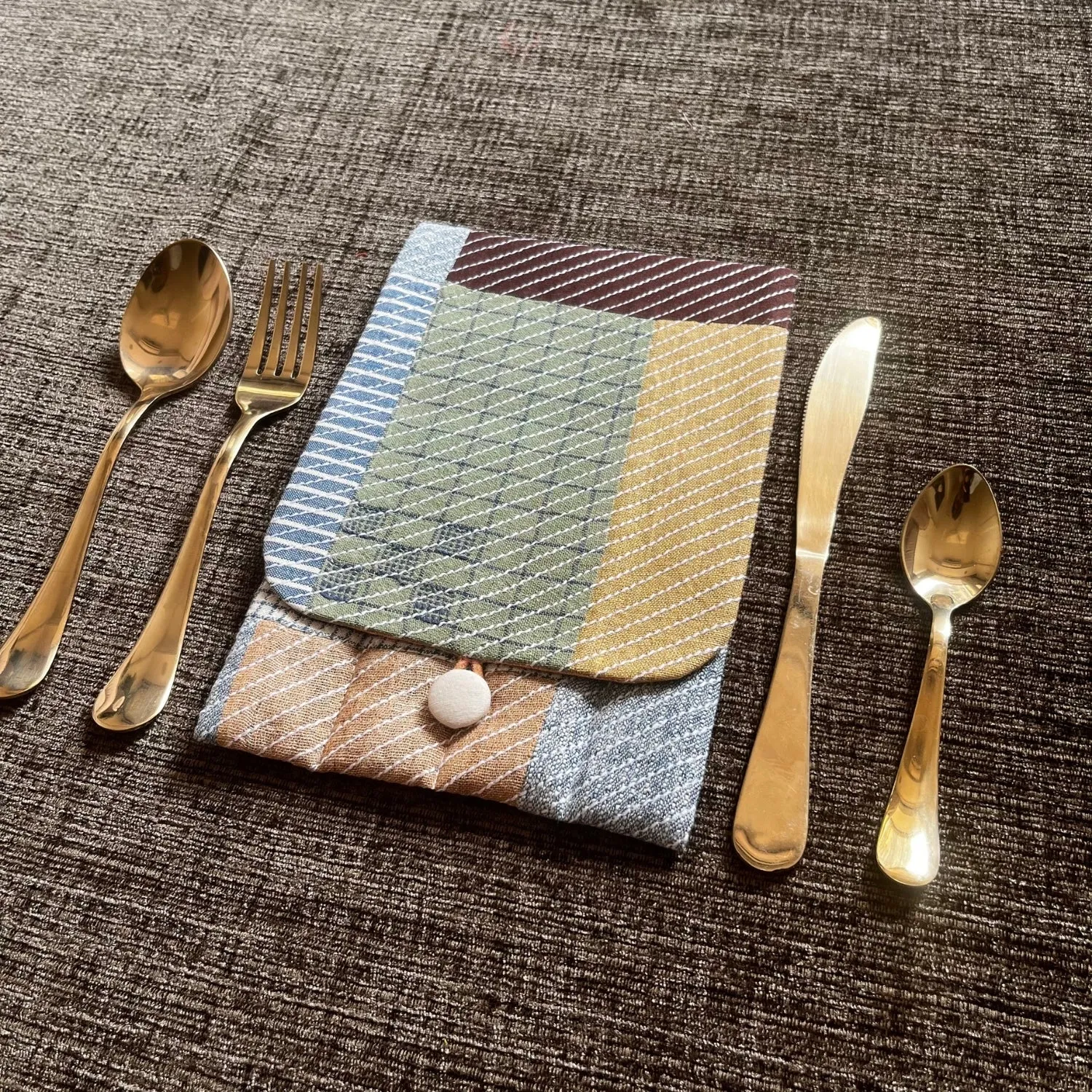 Multi Colour Cutlery Holder | For Travel and Lunch Box Essentials