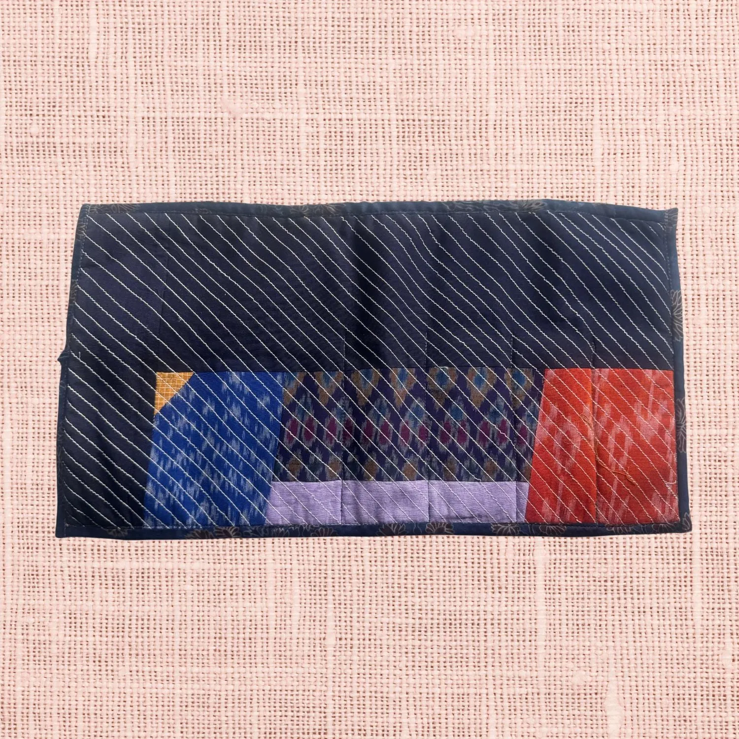 Multi Section Cotton Folder | Usage as Cutlery And Stationery Items | Patch Work