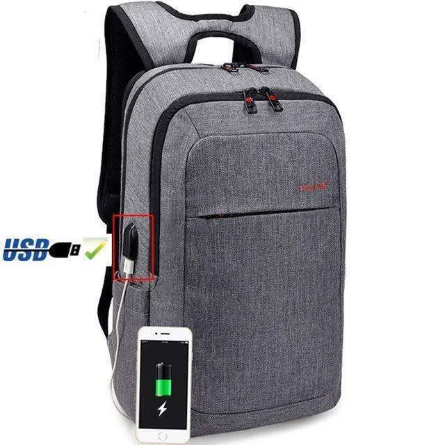 Oxford USB Laptop Backpack
