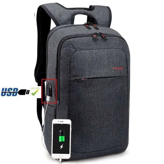Oxford USB Laptop Backpack