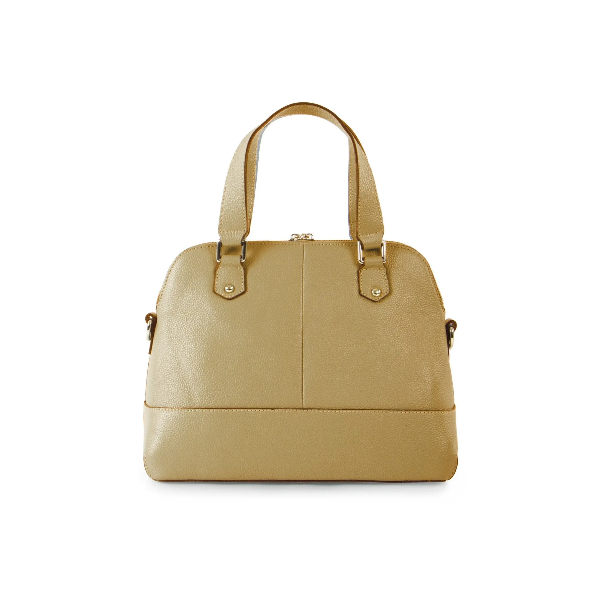 Parisian Small Leather Satchel - Taupe