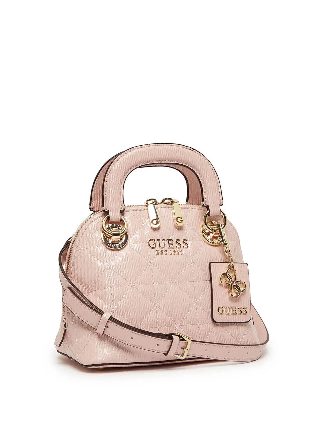 Pink Cathleen Small Dome Crossbody Satchel