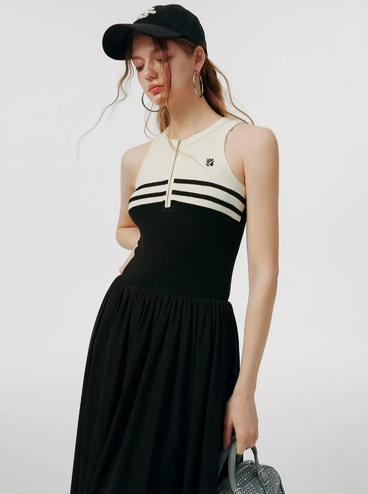 Skirt Sporty Flared Sleeveless Dress