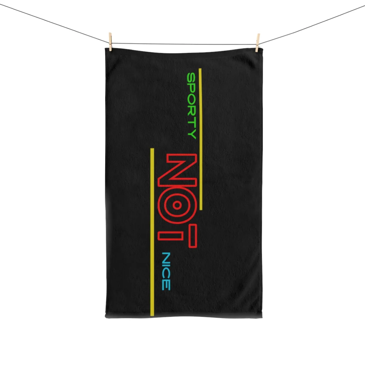 Sports Towel ( SPORTY NOT NICE ) Black