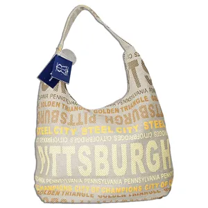 TBPG3 Robin Ruth Tote Bag - Big City - Tan/Orange Pittsburgh