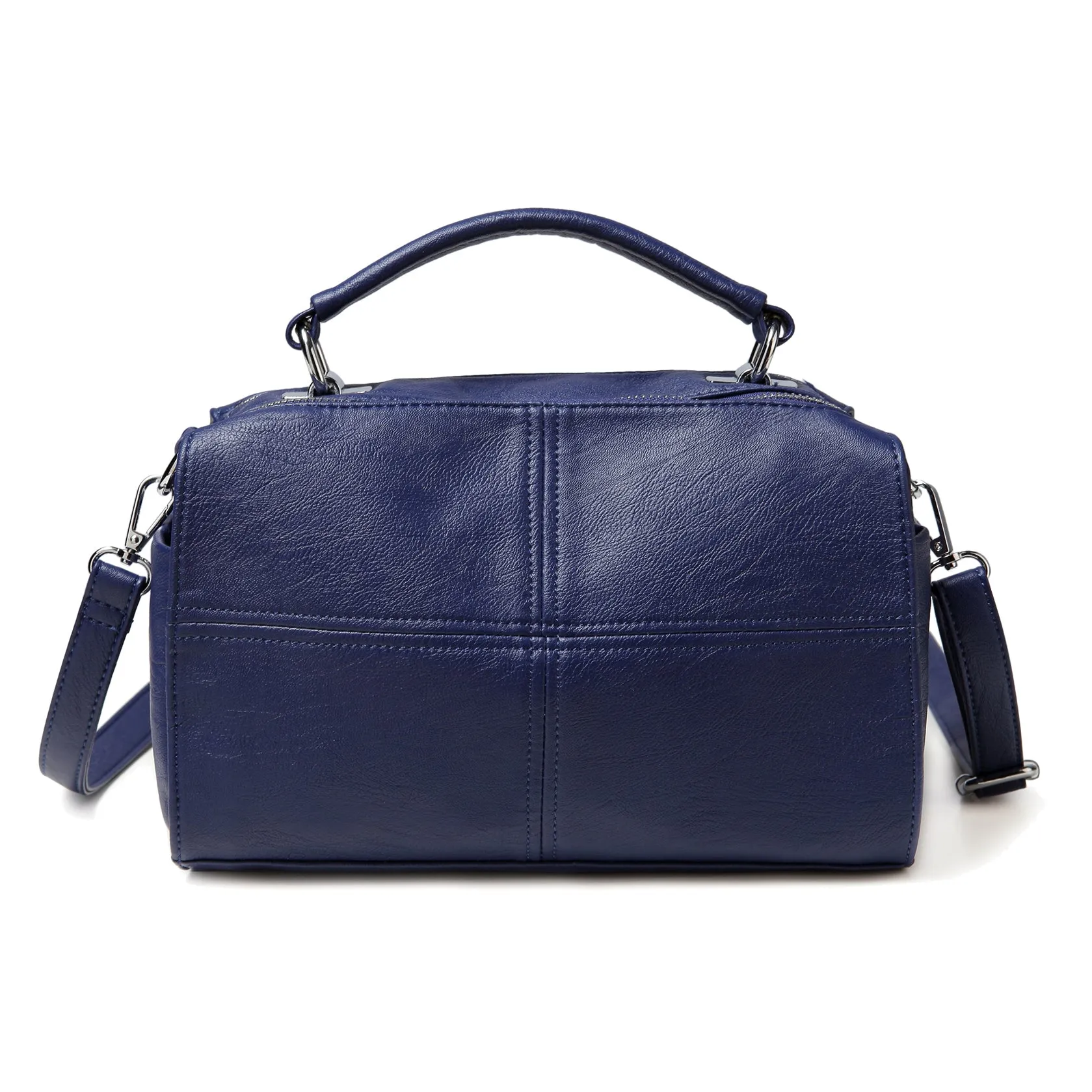 Vegan Leather Top Handle Handbag