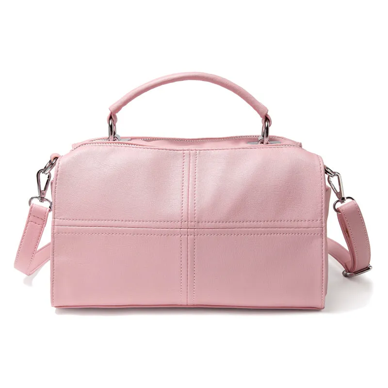 Vegan Leather Top Handle Handbag
